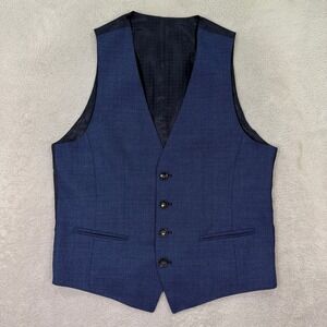 Hugo Boss Navy Blue Textured Men's Vest